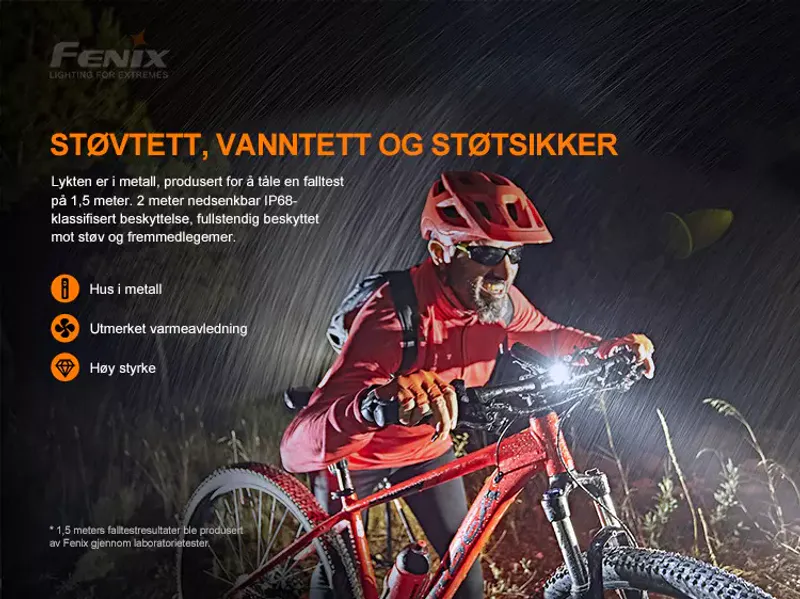 Fenix sykkellykt BC26R og baklykt BC05R V2.0