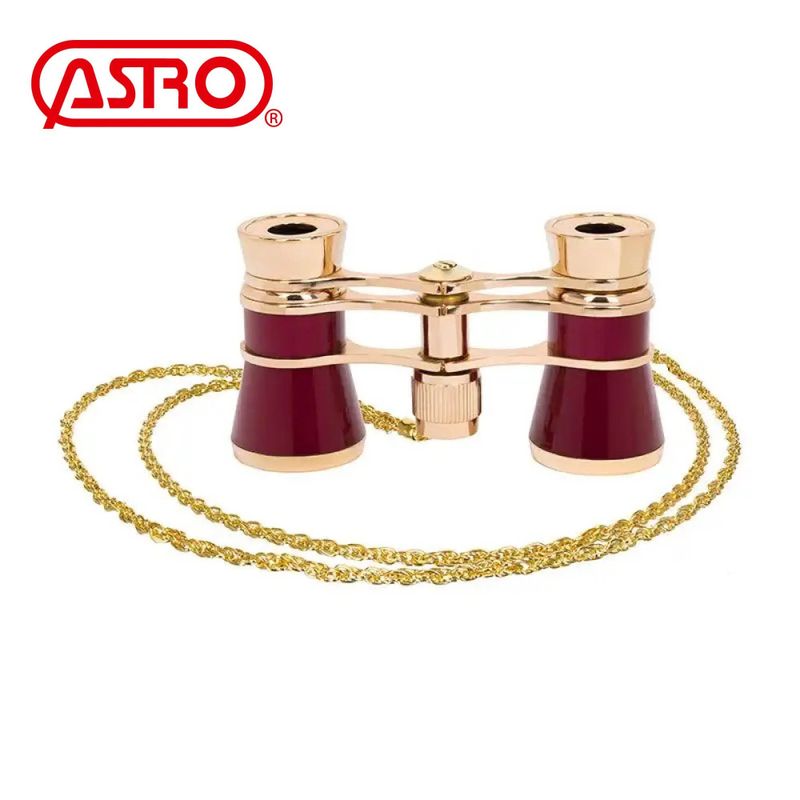 ASTRO TEATERKIKKERT OPERA 3×25 RØD/GULL m/KJEDE (894)