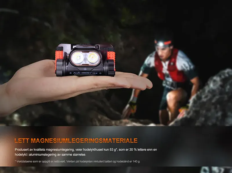 Fenix HM65R-T V2 hodelykt 1600LM lilla