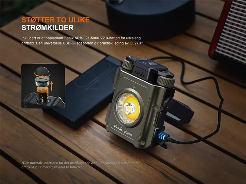 Fenix CL27R lanterne multifunksjonell lykt grønn
