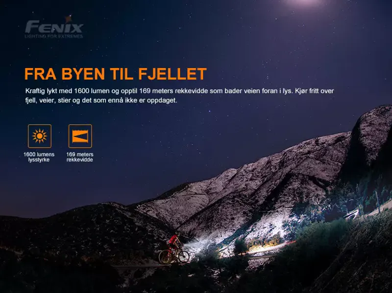 Fenix sykkellykt BC26R og baklykt BC05R V2.0